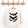 Halloween Bats Distressed - Toddler Long Sleeve Graphic Tee and Youth Long Sleeve Graphic T-Shirt - 2 of 3