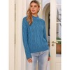 INSPIRE CHIC Women's Vintage Long Sleeve Crew Neck Knitted Sweater - 4 of 4