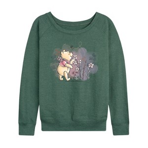 Women's - Disney - Winnie the Pooh Lightweight French Terry Wide Neck Long Sleeve Shirt - 1 of 4