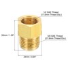 Unique Bargains Brass Reducer Gas Hex Coupling 45 Degree Flare Thread Tube Fittings - 2 of 4