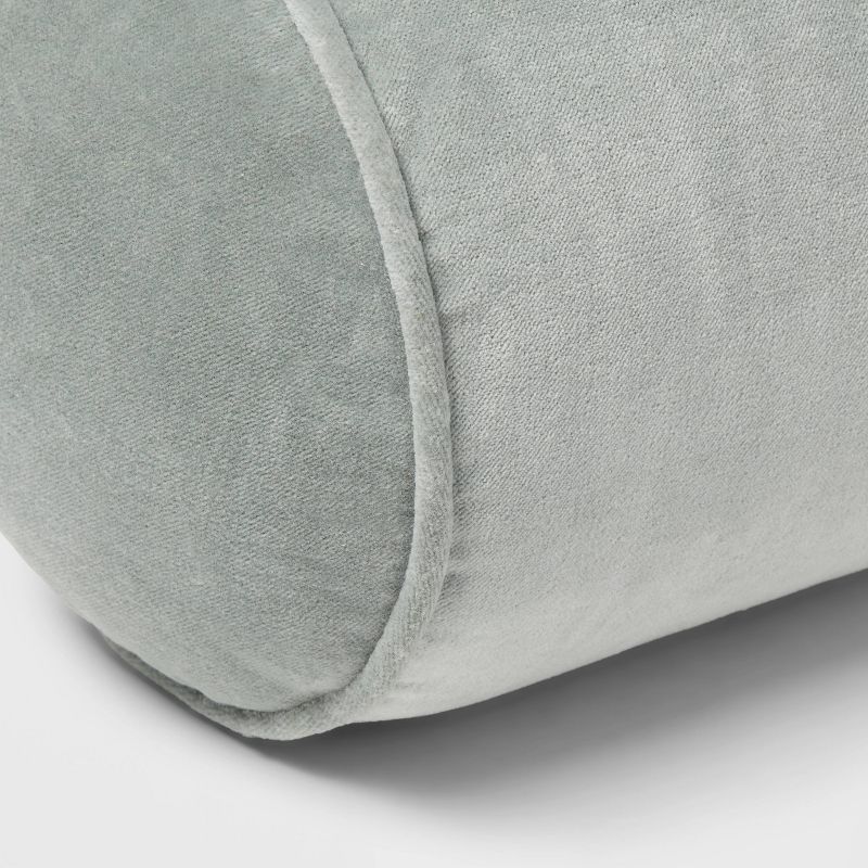 8"x22" Luxe Round Velvet Bolster Decorative Pillow - Threshold™, 4 of 5