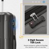 Lyngins 4-Piece Luggage Set – 20" Carry on Luggage,24" Expandable Suitcase, Travel Duffel Bag & Toiletry Bag, ABS Featherweight Build,3-Digit TSA Lock - 3 of 4