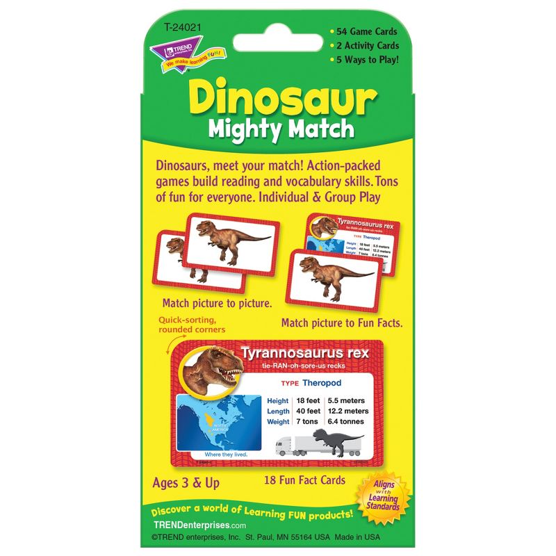 TREND Dinosaur Mighty Match Challenge Cards, 4 of 5