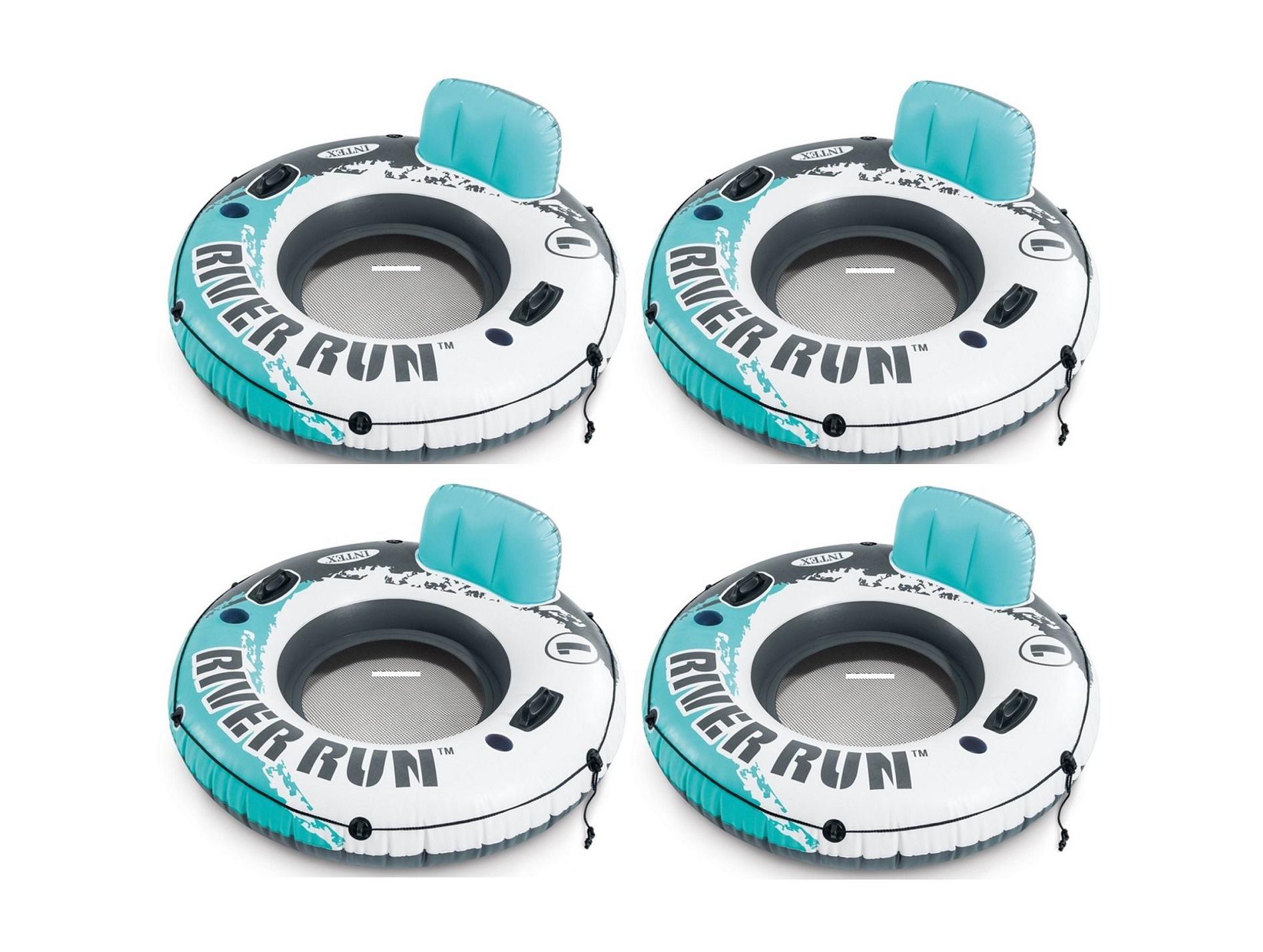 Intex Aqua River Run 1 Inflatable Floating Lake Tube 53" Diameter 4-Pack