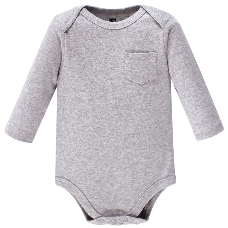Hudson Baby Infant Boy Cotton Long-Sleeve Bodysuits 5pk, Mr Fox, 6 of 8
