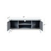 Modern Mirrored Silver TV Stand for 65" TVs, Media Console with Doors, Entertainment Cabinet for Living Room-The Pop Home - 4 of 4