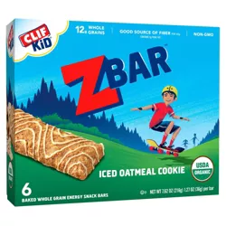CLIF Kid ZBAR Organic Iced Oatmeal Cookie Snack Bars - 6ct