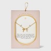 14K Gold Dipped Cubic Zirconia Double Cross Pendant Necklace - Gold - 3 of 4