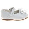 Josmo Baby Girls' Mary Jane Flats with Flower Detail: Non-Slip Soft Sole Newborn Infant Toddler First Walker Crib Dress Shoes - 2 of 4