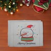 Unique Bargains Christmas Place Mats Linen Red White 13 " x 17.7 " 2Pcs - 2 of 4