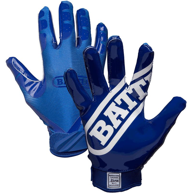 Battle Sports Adult DoubleThreat Football Gloves - Navy/Navy, 1 of 3