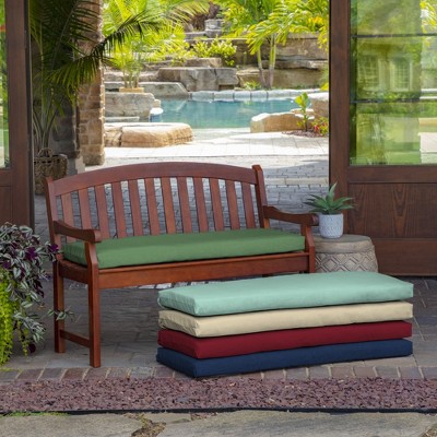 Moss Green Outdoor Polyester Bench Cushion 46"