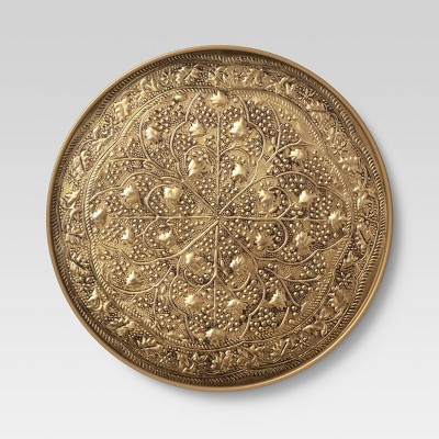 Embossed Brass Antique Medallion Wall Art Set Gold - Opalhouse™