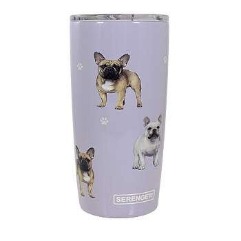 E & S Imports 7.0 Inch French Bulldog Serengeti Tumbler Hot Or Cold Beverages Tumblers