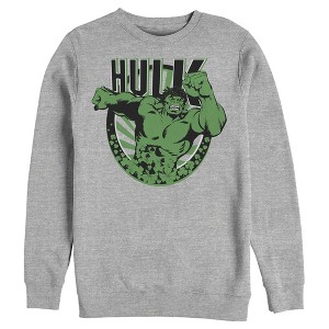 Men's Marvel St. Patrick's Day Hulk Running Shamrock Sweatshirt - 1 of 4