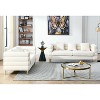 Ivory Velvet Teddy 3-Seater and 2-Seater Sofa Set for a Snug Living Area - 2 of 4