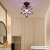 YIYIBYUS Moravian Star Light Flush Mount Ceiling Light with Seeded Glass Shade - 2 of 4