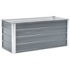 vidaXL Raised Bed Grey Galvanized Steel 94.5x31.5x30.3 in Sturdy - 2 of 4