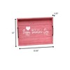 HomeRoots 16" Dark Pink And White Happy Valentines Day Serving Tray With Handles - 3 of 4