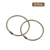 Unique Bargains Carbon Steel Loose Leaf Binder Snap Shower Curtain Rings 6 Pcs - 3 of 4