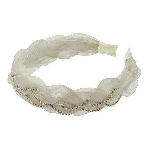 Unique Bargains Women's Mesh Rhinestone Chain Faux Crystal Headbands Hair Accessories 1.1 Inch Wide 1 Pc - 1 of 4