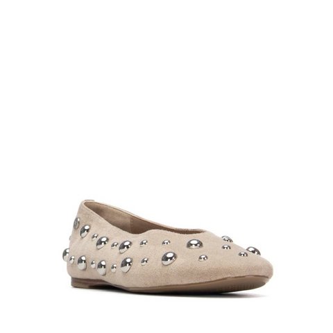 Обувь XTI Women's Suede Studded Ballet Flats 145283 Taupe 6