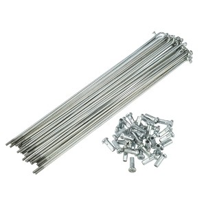 Unique Bargains 14G J Bend Bicycle Steel Spokes 36 Pcs - 1 of 4