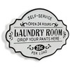 Cheung's Dafina Enamel Style Finished Laundry Sign White - 3 of 4