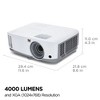 ViewSonic 4000 Lumens XGA High Brightness Projector Projector for Home and Office with HDMI Vertical Keystone (PA503X) - 4 of 4