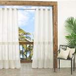 1pc 52"x95" Sheer Resort Curtain Panel Off White - Waverly Sun N Shade