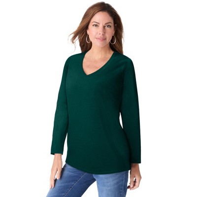 Roaman's Ultimate Long Sleeve V Neck Tee