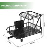 SKONYON Dish Drying Rack Collapsible 2 Tier Dish Rack and Drainboard Set Kitchen Counter with Tray - 3 of 4