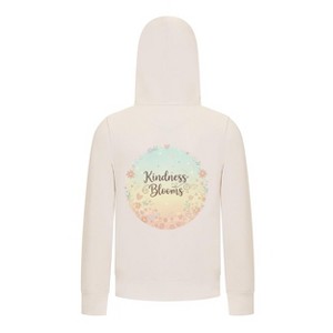 Everyday Kids “Kindness Blooms” Girls Zip Up Hoodie – Pastel Floral Positive Sweatshirt - 1 of 4