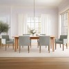 Set of 6 Upholstered Dining Chairs with Arms, Modern Linen Armchairs with Wooden Legs, Accent Chairs for Dining Room, Living Room - Panipeachy - 2 of 4