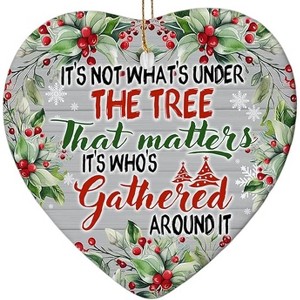 Lomsoe 2025 Christmas Ornament It's Not What Under The Tree Ceramic Ornament Christmas Tree Decoration Hanging Ornament Christmas Gift Christmas Decor - 1 of 4