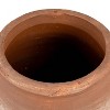 Storied Home 14" x 13" Whitewashed Terracotta Urn Jar Orange : Indoor/Outdoor, Boho Style, Water Tight - 4 of 4
