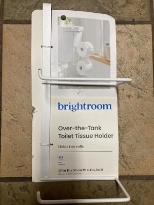 Toilet Paper Holder r, Over The Tank Two Slot Tissue Organizer