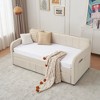 Twin Size Upholstered Daybed with Trundle for Bedroom, Living Room, or Guest Room - 4 of 4