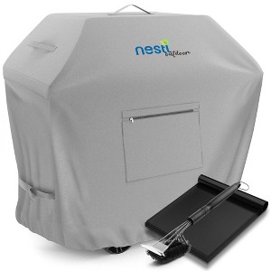 Nestl BBQ Grill Cover Set, Heavy Duty Round Waterproof Gas Grill Covers Plus Accessories - 1 of 4