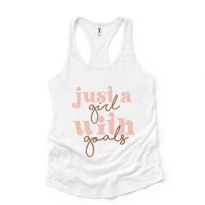 Simply Sage Market Women's Just A Girl With Goals Racerback Tank - 1 of 4