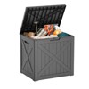 Maggift Deck Box, 32GAL Outdoor Storage Box, Patio Gardening Tools, Water and UV Resistant for Patio, Garden, Lawn, Black, 22.05"*17.13"*20.87" - 4 of 4