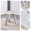 NicBex 5 PCS/7 PCS Dining Table Set,Round Dining Table with Sintered Stone Tabletop and 4/6 PU Chairs for Kitchen/Apartment - 4 of 4