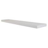 60" Slim Low Profile Floating Wall Shelf White - Inplace