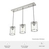 Hunter Fans 9" Astwood Ceiling Light Polished Nickel - 3-Light Linear Cluster Pendant for Transitional & Farmhouse Spaces - 4 of 4