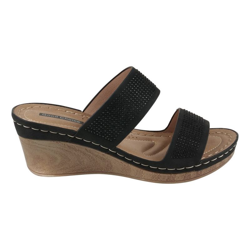 GC Shoes Madore Embellished Comfort Slide Wedge Sandals, 2 of 6