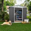 MOEPISY Outdoor Storage Sheds 6FTx4FT Apex Roof Grey - 2 of 4