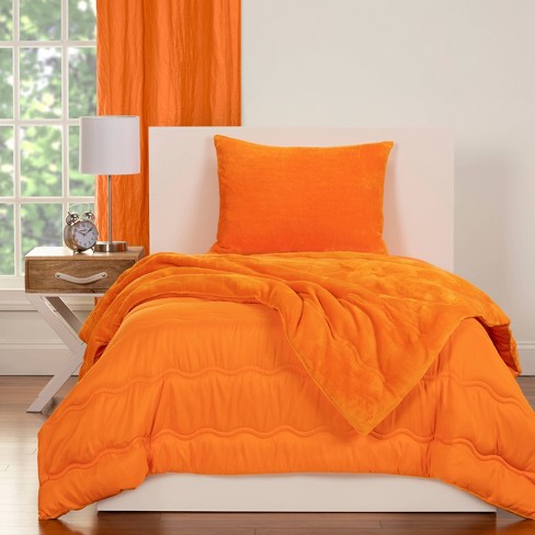 Crayola Playful Plush Orange Comforter Set Twin 2pc Target