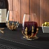 15.36oz Halloween Skeleton Wine Glass Gold - Threshold™: Hand Wash, Glass Drinkware, 1 Piece, 5.039" Height - 2 of 3