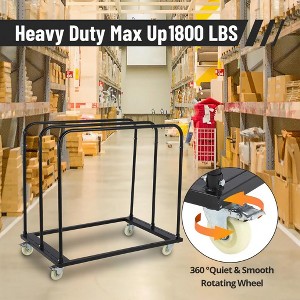 Table Cart Heavy Duty Folding Trolley with 5" Swivel Wheels - 10 Table Capacity for Garage, Warehouse, Events - 1 of 4