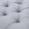Sapphtopaz Classic Upholstered Ottoman Bench, Button-Tufted Diamond Stitching Accent Stools, Entryway Benches with Half-Circle Birch Wood Legs - 3 of 4